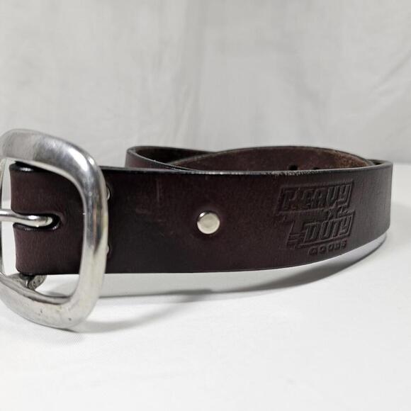 Other - Vtg MEN'S HEAVY DUTY GOODS 100% LEATHER BELT  BROWN  36" WAIST